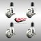 Service Caster 3 Inch 316SS Gray Poly Swivel 1-3/4 Inch Expanding Stem Caster Set Brake SCC SCC-SS316EX20S314-PPUB-TLB-134-4 - alternate 4